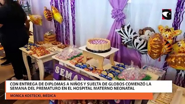Con entrega de diplomas a niños y suelta de globos comenzó la semana del prematuro en el Hospital Materno Neonatal