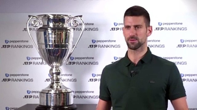 ATP Finals 2023 - Novak Djokovic : Novak Djokovic with his world number trophy: I'm taking advantage of it because I don't know about next year when we see Holger Rune, Jannik Sinner, Carlos Alcaraz...