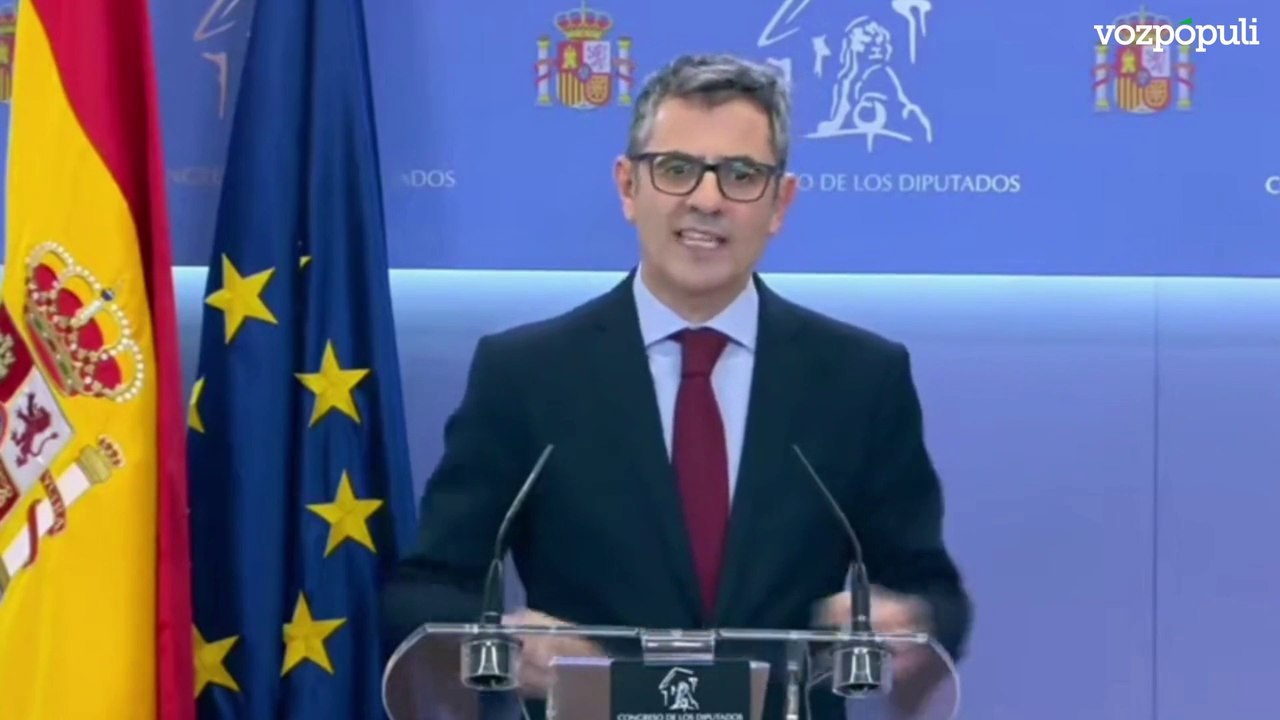 "Es impecable desde el punto de vista inconstitucional": el lapsus de Félix Bolaños tras registrar la Ley de Amnistía en el Congreso