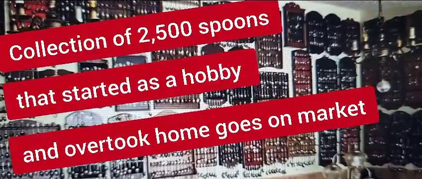 2,500 spoons that covered walls of two rooms in pensioner's house go on sale
