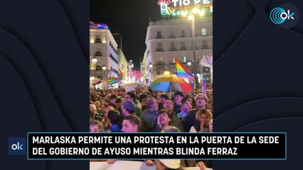 Marlaska permite una protesta en la puerta de la sede del Gobierno de Ayuso mientras blinda Ferraz
