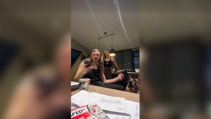 Couple cling to one another as house violently shakes during Iceland earthquake