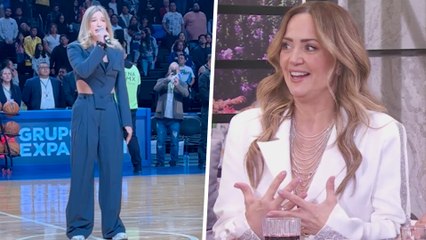 Télécharger la video: Andrea Legarreta comparte su emoción y nervios porque su hija Mía cantó el Himno Nacional Mexicano