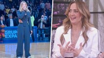 Andrea Legarreta comparte su emoción y nervios porque su hija Mía cantó el Himno Nacional Mexicano