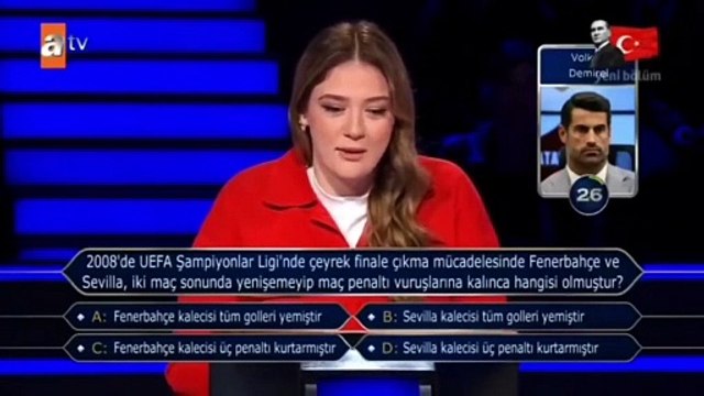 Kim Milyoner Olmak İster? Yarışmasına katılan Zehra Güneş, telefon jokeri olarak daha iyi tek bir kişiyi bile bulamazdı