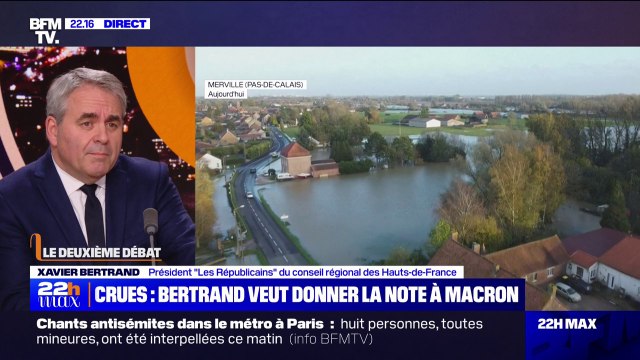 Crues: Xavier Bertrand va demander un dispositif exceptionnel de prise en charge du Pas-de-Calais et de la région des Hauts-de-France à Emmanuel Macron