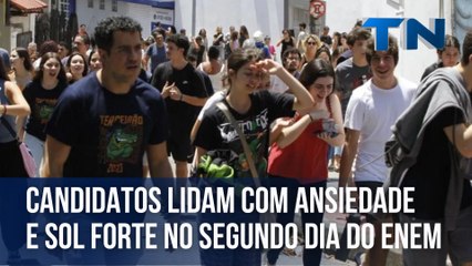 Candidatos lidam com ansiedade e sol forte no segundo dia do Enem