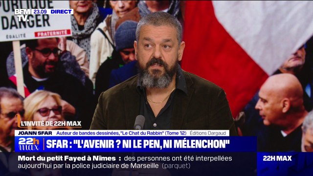 Marche contre l'antisémitisme: Jean-Luc Mélenchon a été indécent et évidemment la venue de Marine Le Pen était une manière de s'acheter une virginité , estime Joann Sfar