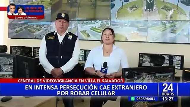 VES: tras intensa persecución, serenos capturan a dos delincuentes por robar celulares