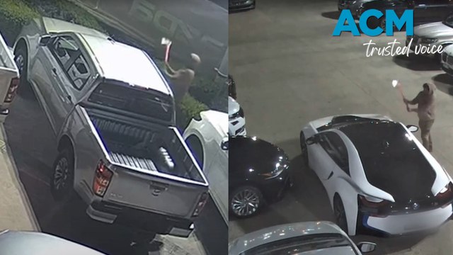 Melbourne crime spree: axe-wielding vandal targets car dealerships