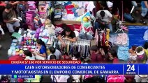 Gamarra: capturan a extorsionadores que pedían 160 soles cada 15 días a comerciantes