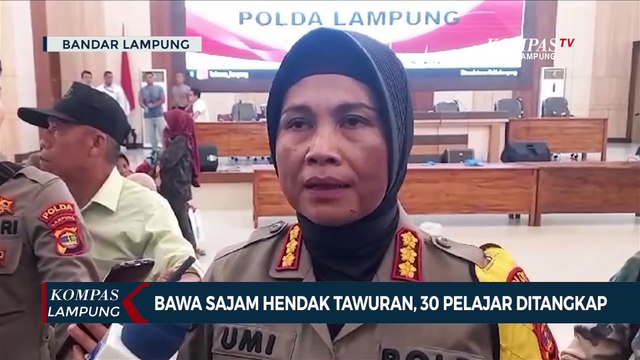 Bawa Sajam Hendak Tawuran, 30 Pelajar Ditangkap Polisi!