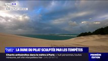 Tempête Domingos: la dune du Pilat redessinée par le vent