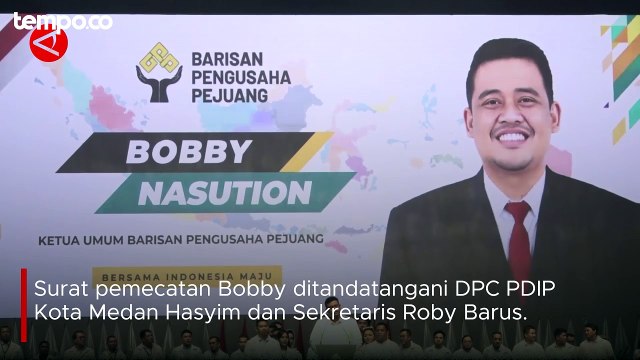 Menantu Jokowi, Bobby Nasution Resmi Dipecat dari PDIP