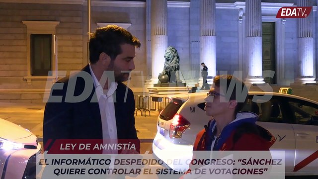 Negre entrevista a un informático despedido por el Congreso porque Sánchez quiere controlar el sistema de votaciones