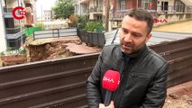 İstinat duvarı çöktü, 6 katlı apartman boşaltıldı