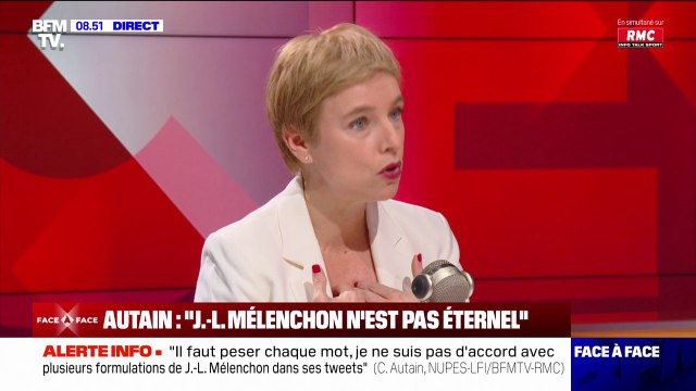 Clémentine Autain estime que la sanction du groupe LFI contre Raquel Garrido n'est pas appropriée