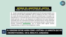 El Gobierno define ahora como «legítima» la amnistía que vio «inconstitucional» en el indulto a Junqueras