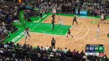 Josh Hart nails a three off Jrue Holiday's back