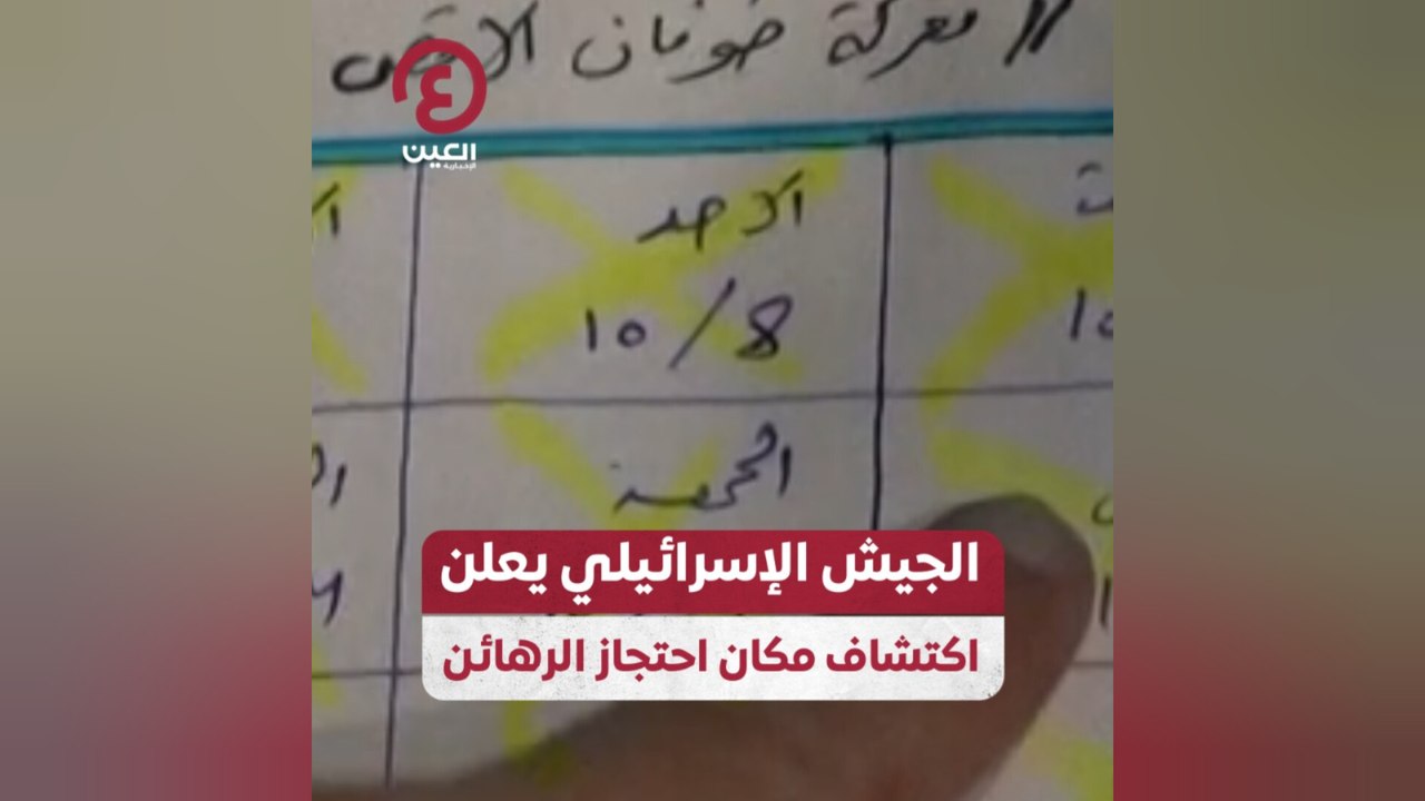 الجيش الإسرائيلي يعلن اكتشاف مكان احتجاز الرهائن