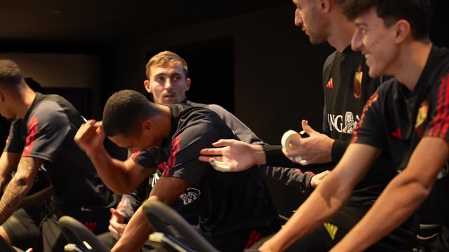 Les Diables rouges à l'entrainement avant d'affronter la Serbie (images RBFA)