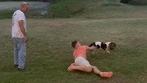 Funny Moment These Two Guys Can’t Catch Their Speedy Dog!