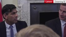 Rishi Sunak holds the first cabinet meeting following cabinet reshuffle