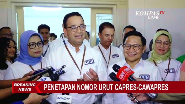 Anies-Muhaimin Ajak Keluarga ke KPU untuk Pengundian Nomor Urut Capres-Cawapres!