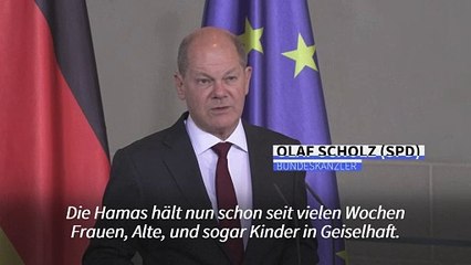 Scholz fordert sofortige Freilassung der Hamas-Geiseln