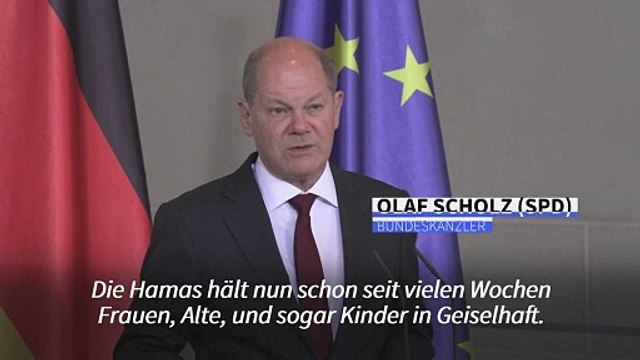 Scholz fordert sofortige Freilassung der Hamas-Geiseln
