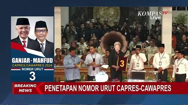 Prabowo-Gibran Resmi Usung Nomor Urut 2 di Pilpres 2024!