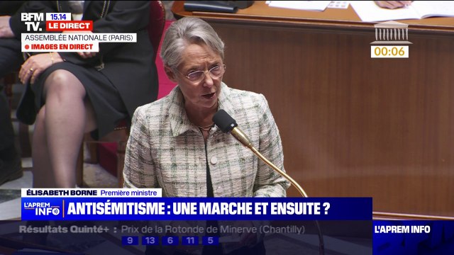 Marche contre l'antisémitisme: La France a été au rendez-vous affirme Élisabeth Borne