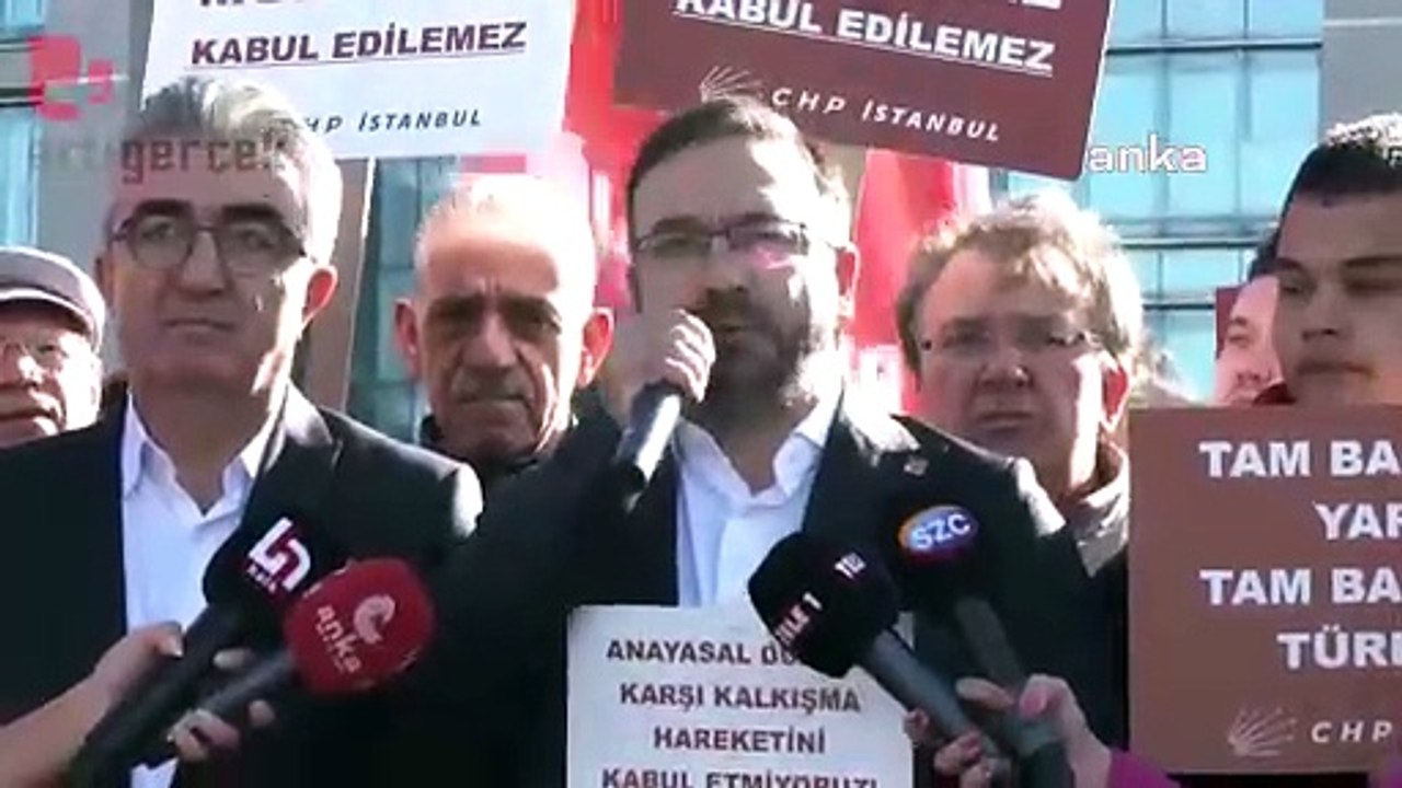 CHP'nin dün Çağlayan Adliyesi'nde başlattığı Adalet ve Demokrasi Nöbeti'ne bugün ilçe örgütleri devam etti