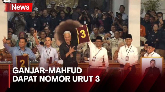 Ganjar Beri Tanda Metal setelah Dapat Nomor Urut 3 pada Pilpres 2024