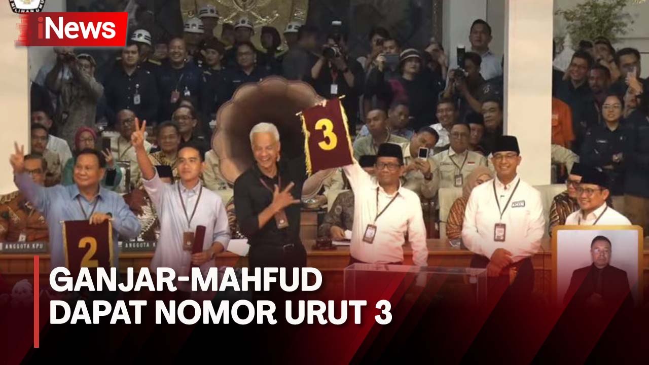 Ganjar Beri Tanda Metal setelah Dapat Nomor Urut 3 pada Pilpres 2024