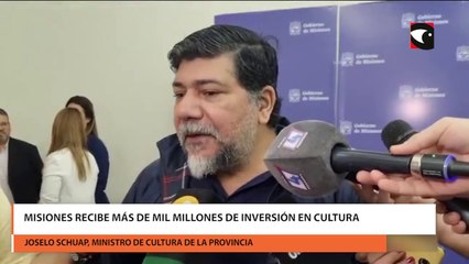 Misiones recibe más de mil millones de inversión en cultura