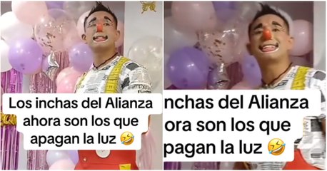 "¿Algún hincha de Alianza?": Payaso solicita de manera peculiar que se apaguen las luces