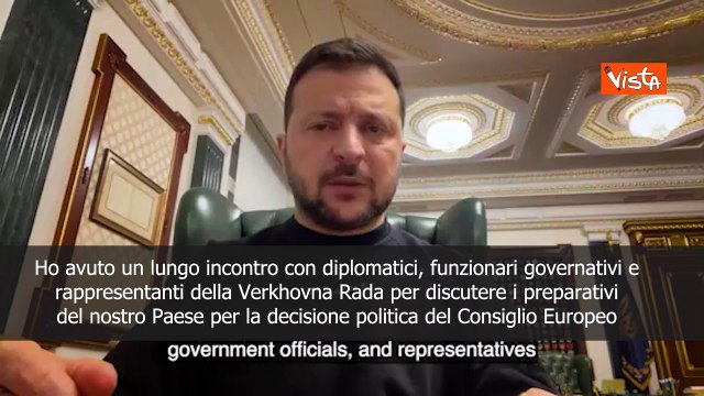 SOTTOTITOLI Zelensky: Per Ucraina ? importante attuare tutte raccomandazioni per percorso verso l'Ue