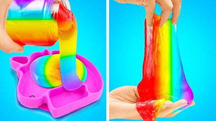 Astuces Pour Fabriquer du Slime Arc-en-Ciel || Comment Faire des Bricolages Colorés à la Maison