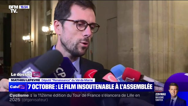 Mathieu Lefèvre (Renaissance) sur les images des attaques du Hamas en Israël: Chacun de ceux qui ont vu cette vidéo ne pourront plus dormir en paix pendant un long moment