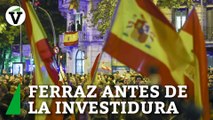 Nueva jornada de protestas en Ferraz contra la amnistía horas antes de la investidura de Sánchez