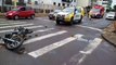 Motociclista é atingido por viatura da Cavalaria da Polícia Militar, na rua Paraná