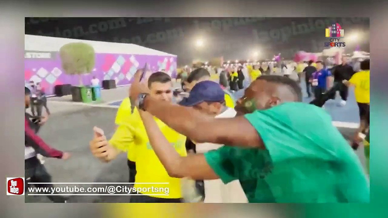 Qatar 2022 World Cup _ Cameroon FA President, Samuel Eto'o, Gets Physical With A Fan In Qatar