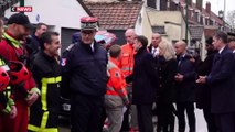 Pas-de-Calais : Emmanuel Macron auprès des sinistrés