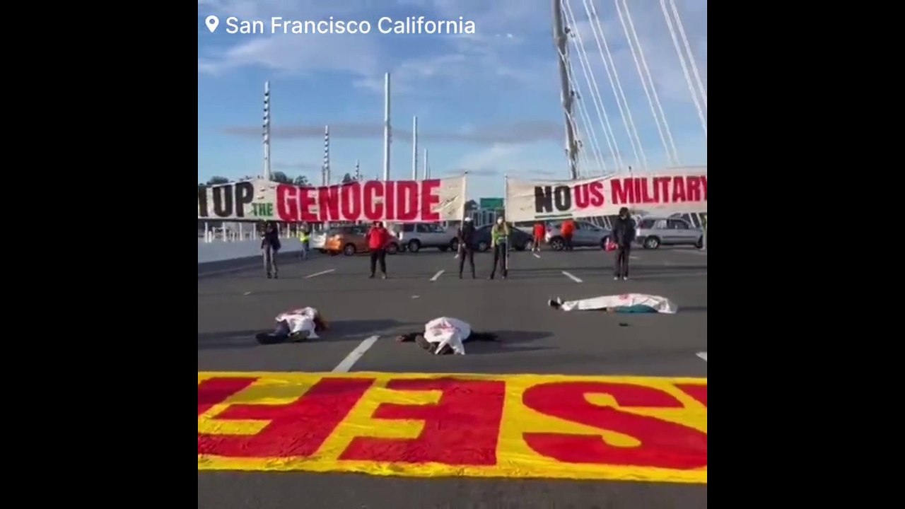 WARNING: As Pro-Palestine protesters shutdown parts of the Bay Bridge San Francisco | California