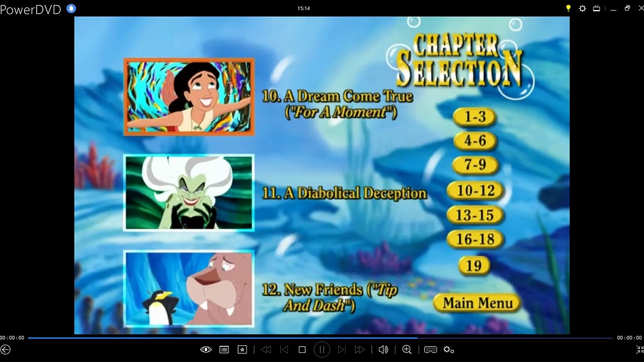 The Little Mermaid II Return To The Sea 2000 DVD Menu