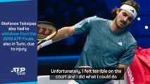 Tsitsipas apologises to fans after withdrawing from ATP Finals