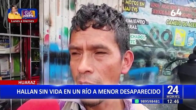 Tragedia en Huaraz: Hallan sin vida en un río a menor desaparecido hace 3 días