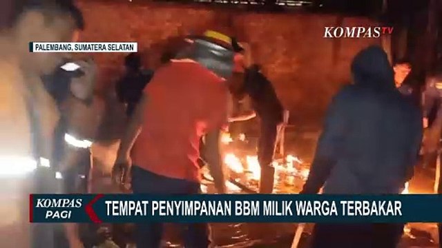Tempat Penyimpanan BBM Milik Warga di Palembang Alami Kebakaran, 5 Mobil Pemadam Dikerahkan
