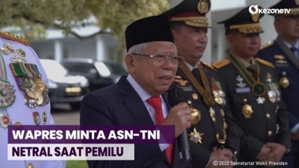 Tải video: Jelang Pemilu 2024, Wapres Maruf Amin Minta ASN, TNI dan Polri Jaga Netralitas